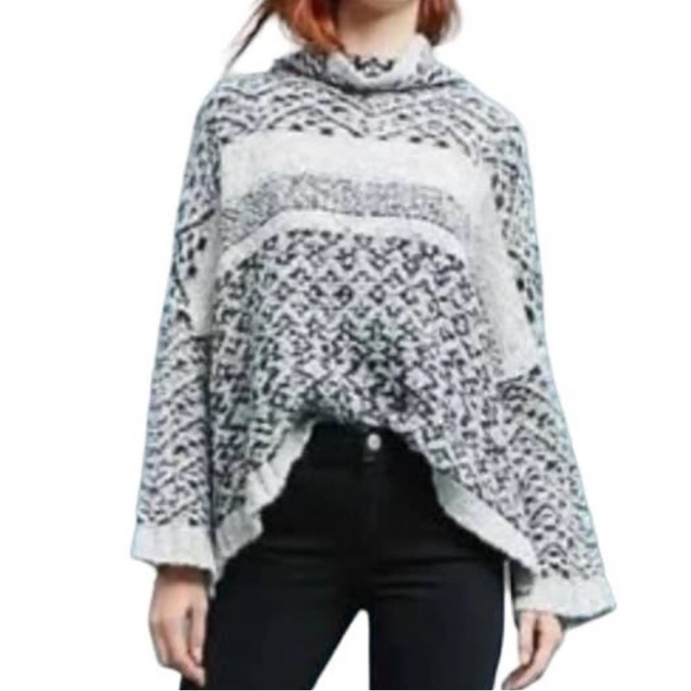 Anthropologie Moth Mock Neck Knit Sweater